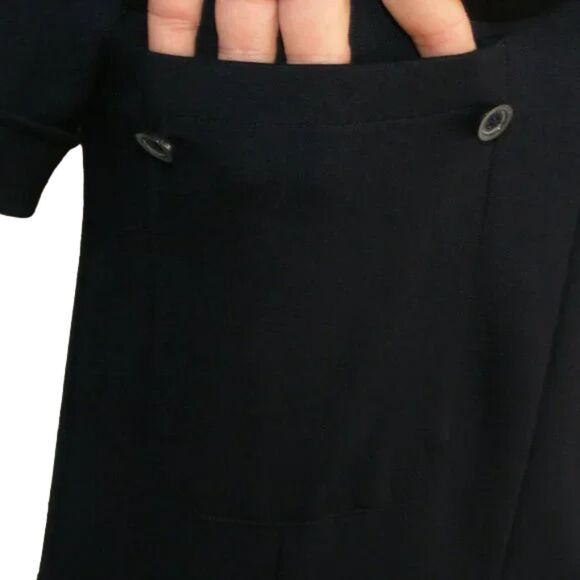 KARL LAGERFELD Dress, S, Navy, Career, Pockets, Back Zipper, Short sleeves - Picture 5 of 15